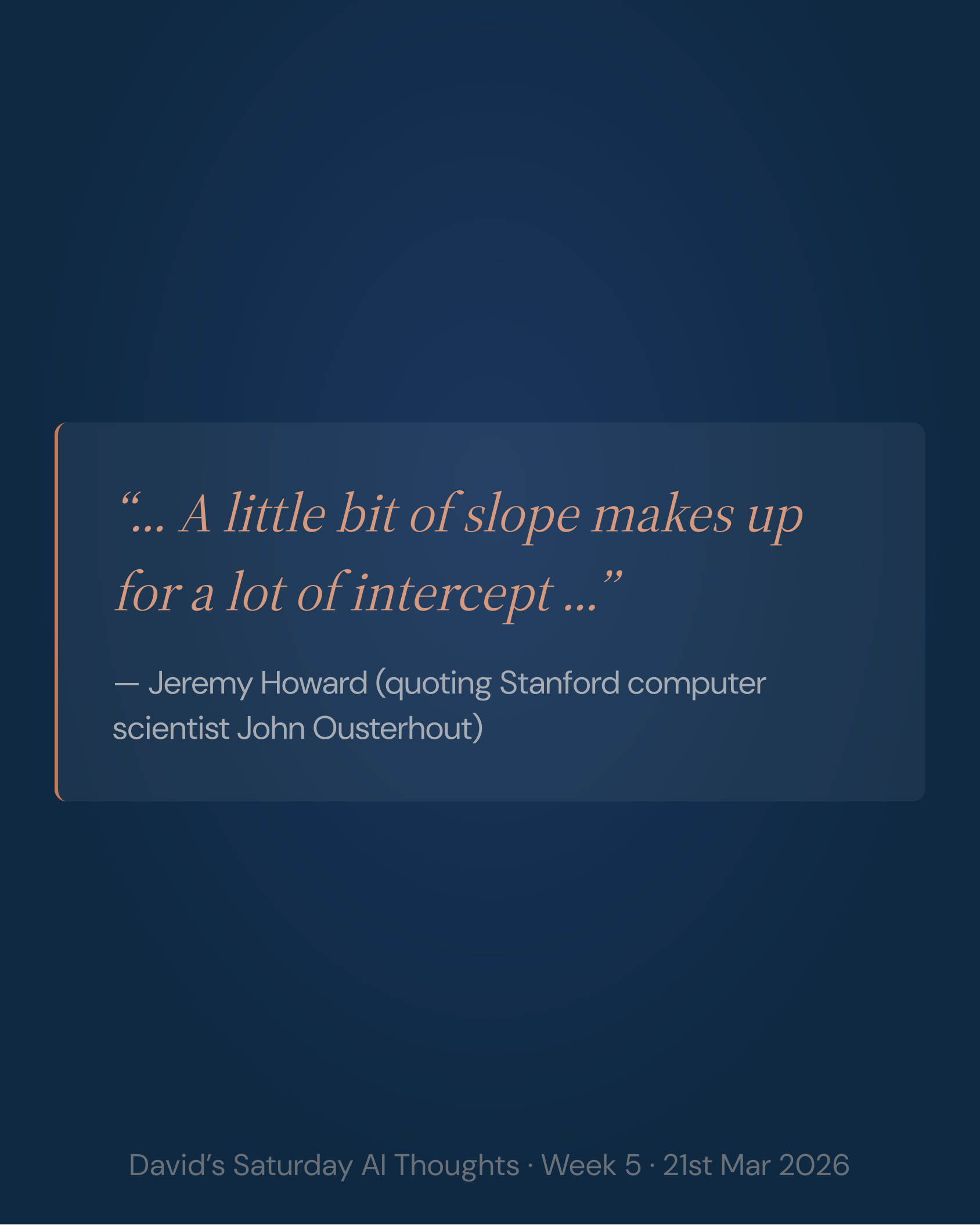 Slide 3: Jeremy Howard quoting John Ousterhout