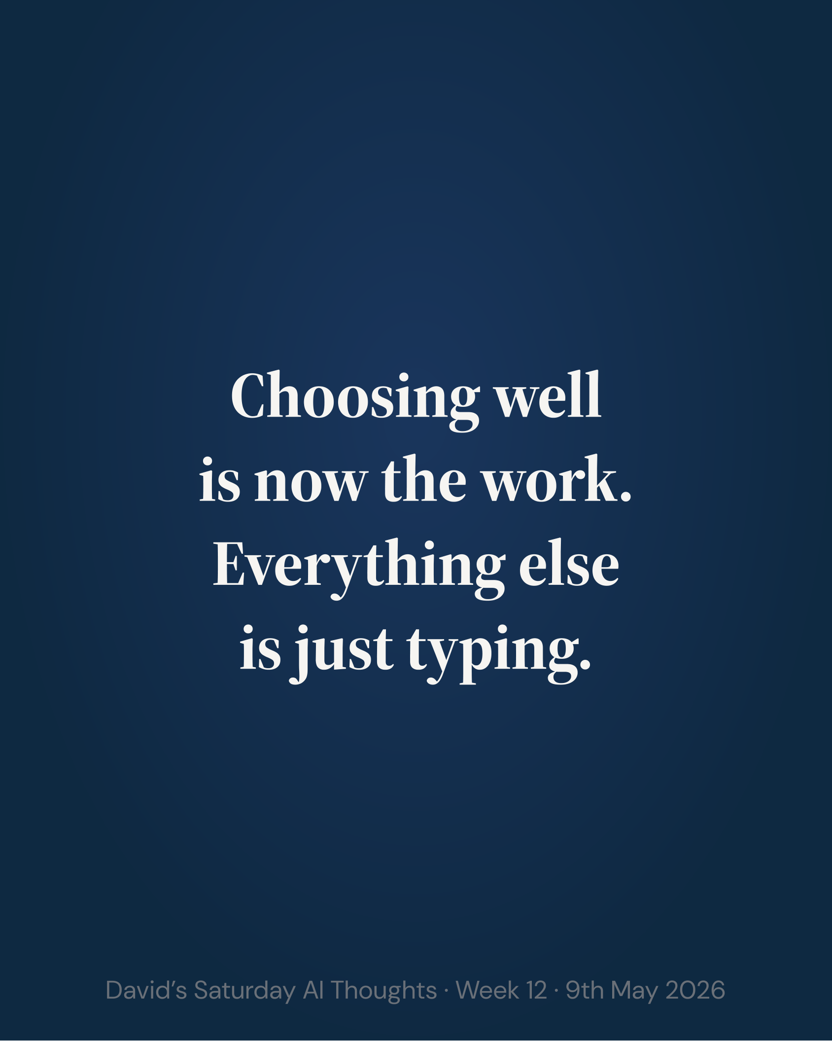 Slide 8: Choosing well is the work