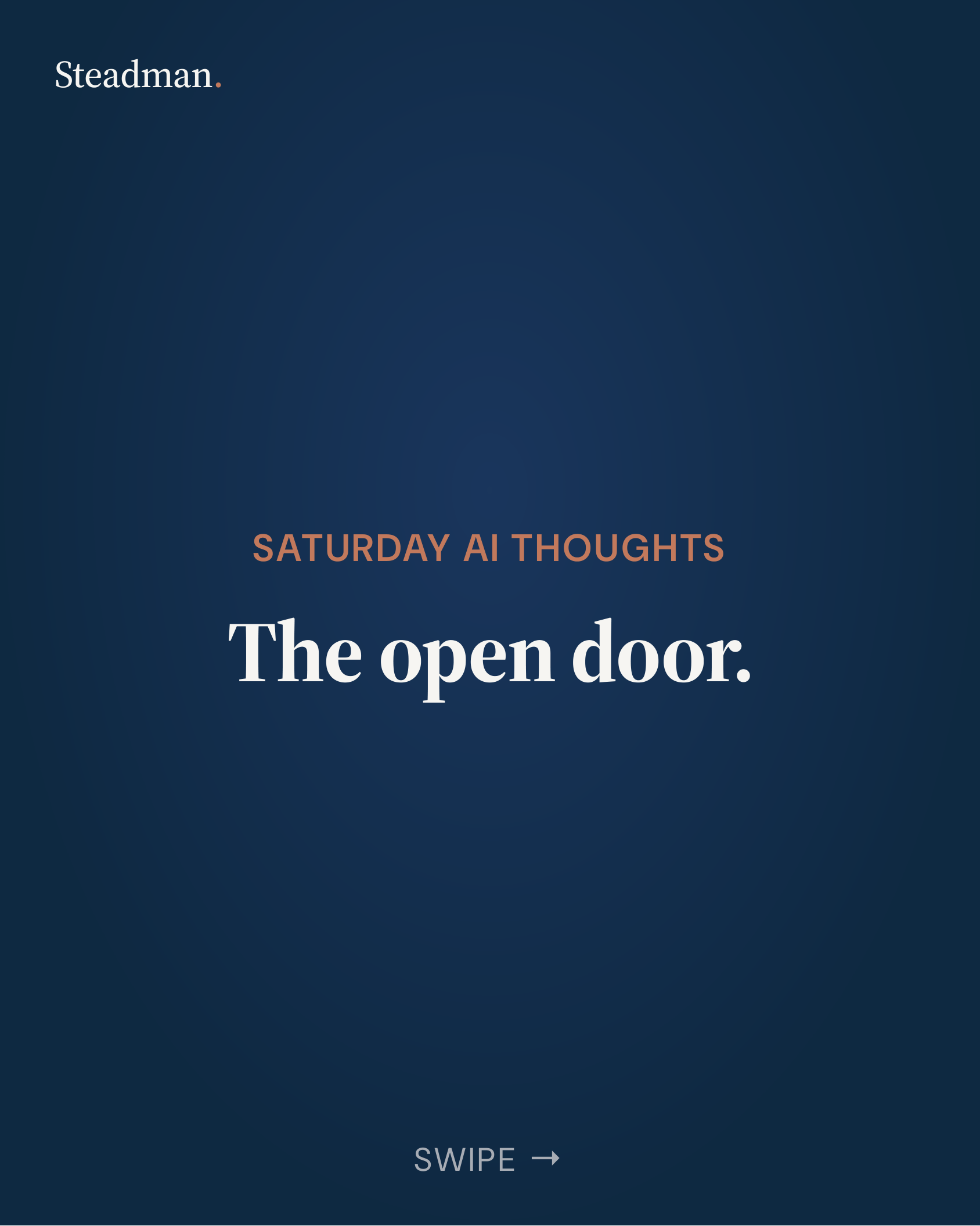 LinkedIn carousel: The open door