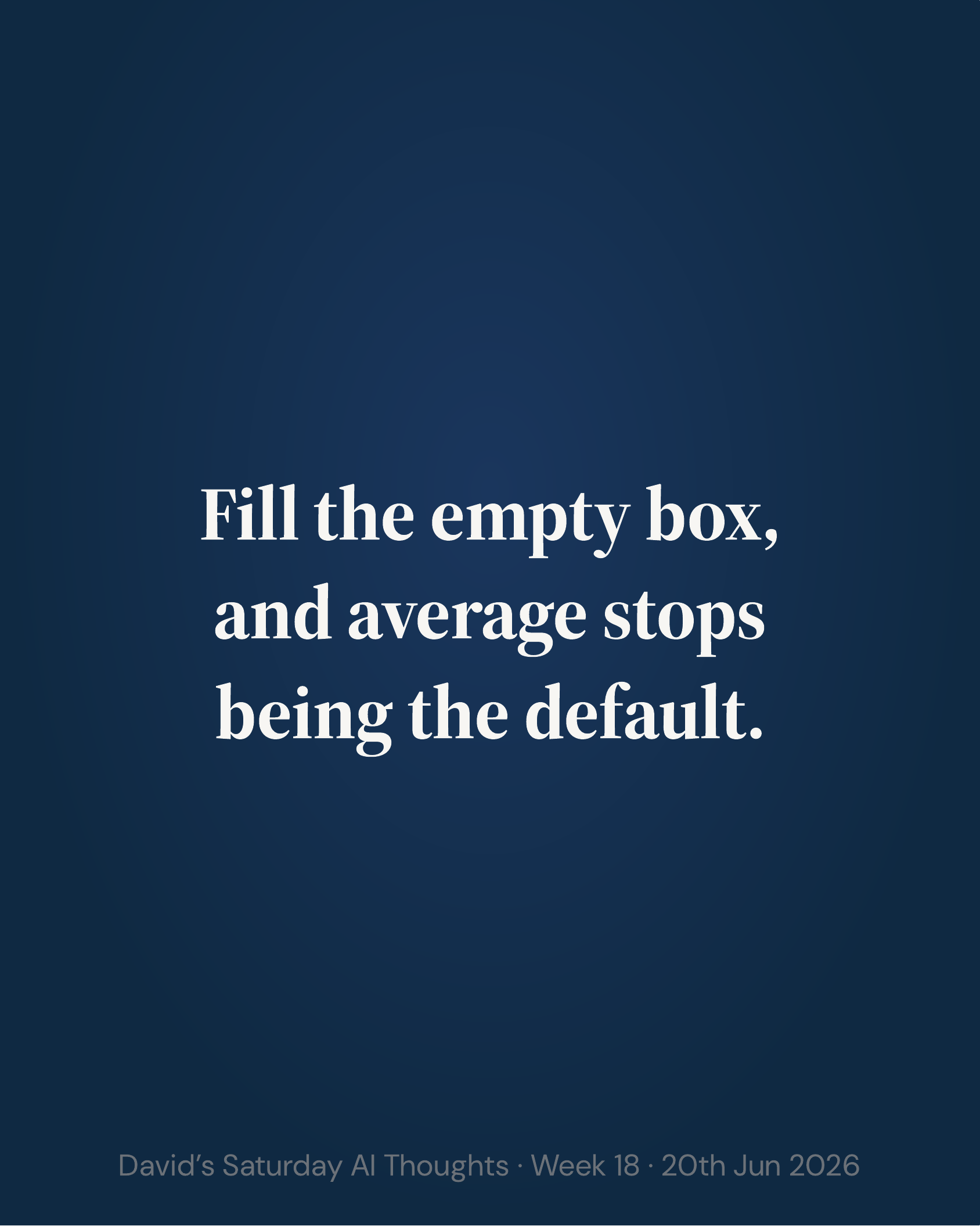 Slide 7: . Fill the empty box, and average stops being the default