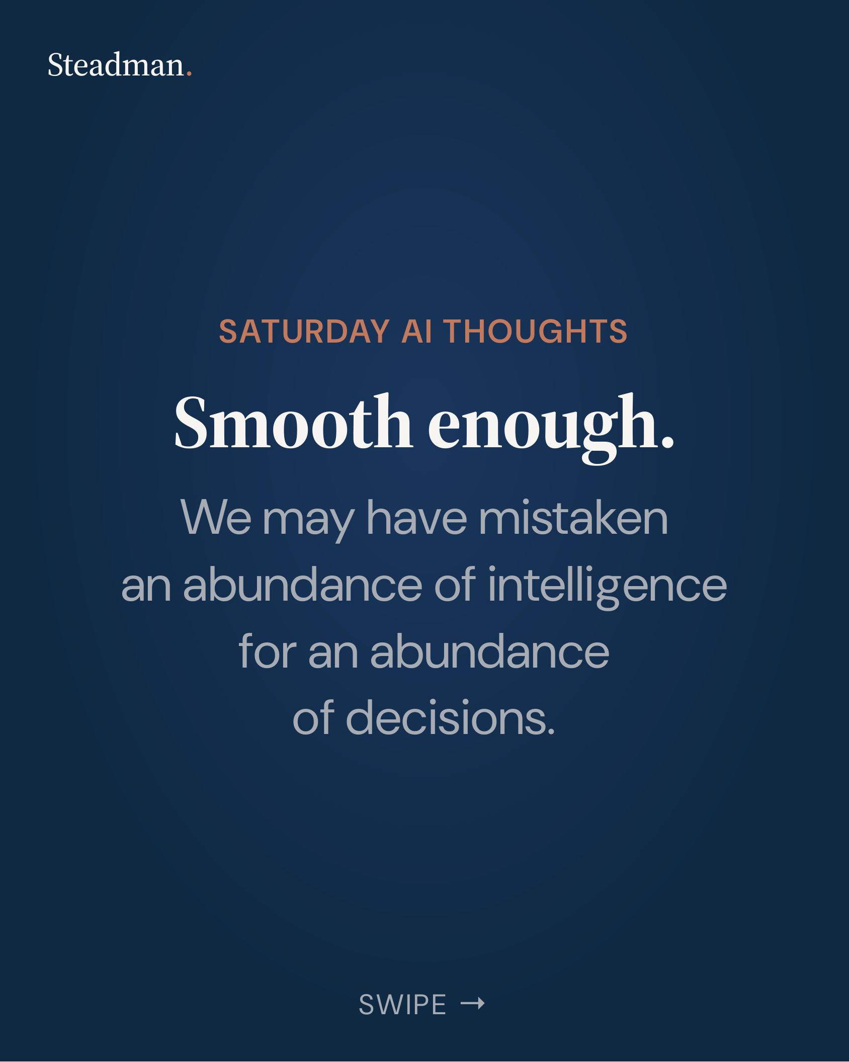 LinkedIn carousel: Smooth enough, slide 1 of 10