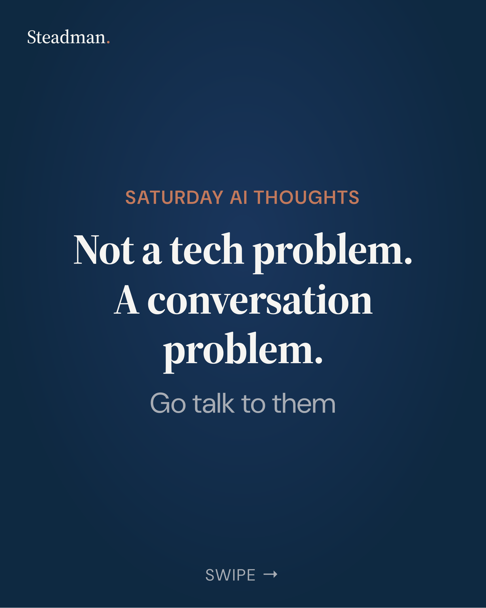 LinkedIn carousel: Go talk to them